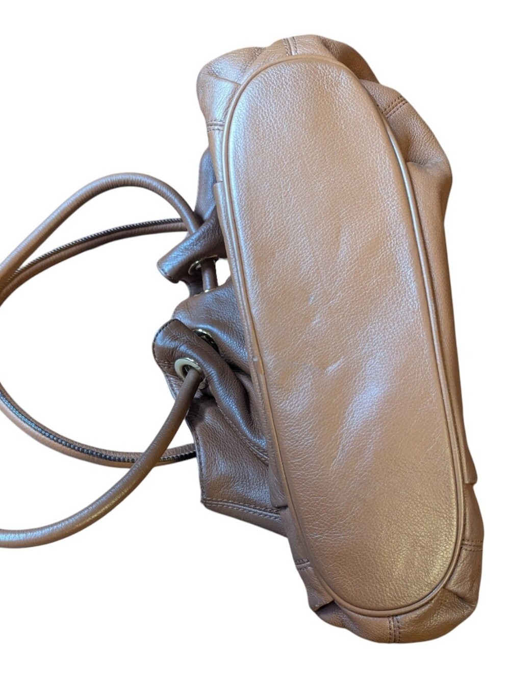 Michael Kors Caramel Colored Purse Bag Leather - Picture 5 of 8